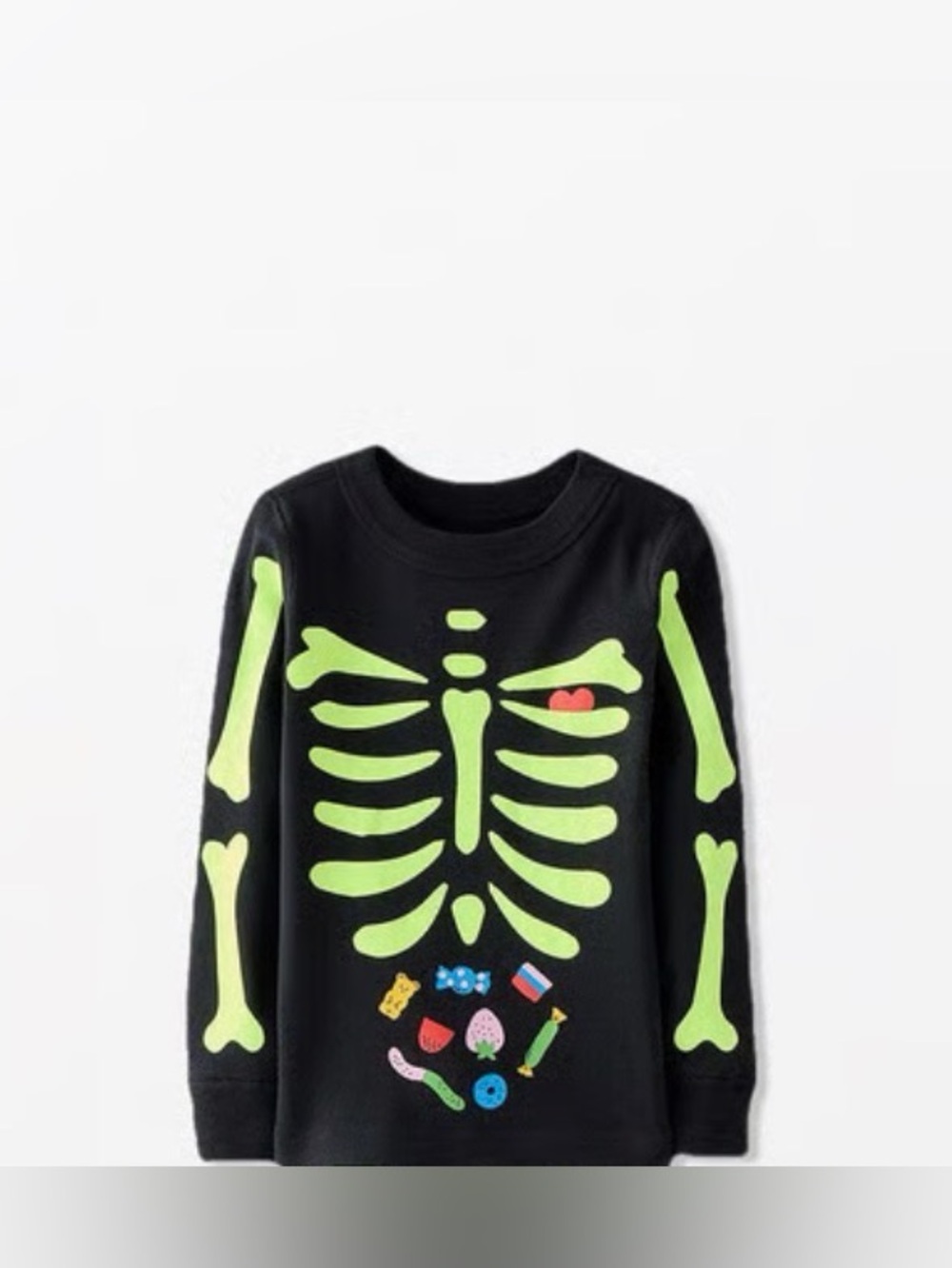 Hanna Andersson Halloween Glow-in-the-Dark HannaJams™ Pajama Top Size 3T